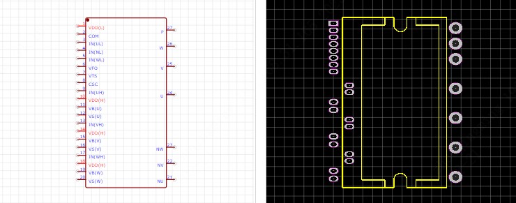 FNB33060T引脚图和PCB焊盘图
