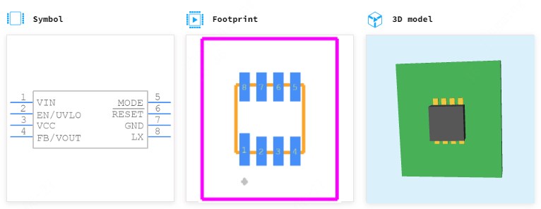 MAX15062AATA+T引脚图和PCB焊盘图