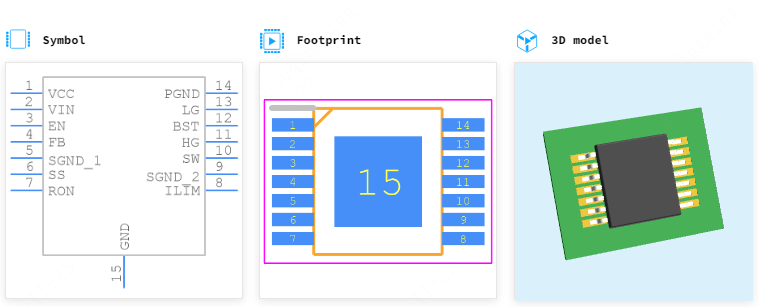 LM3150MHX/NOPB引脚图和PCB焊盘图