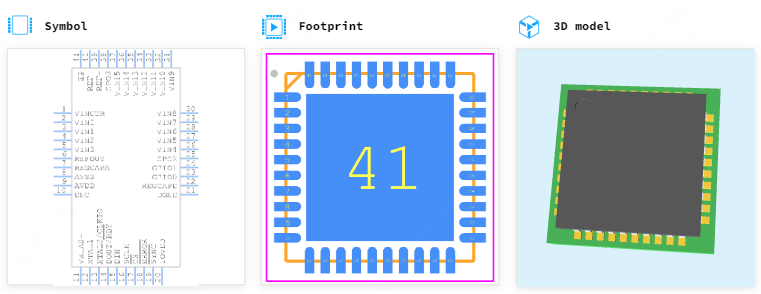 AD4114BCPZ引脚图和PCB焊盘图