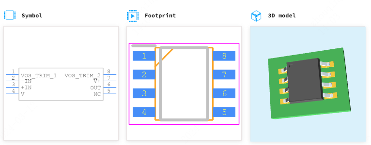 OP177GSZ引脚图和PCB焊盘图