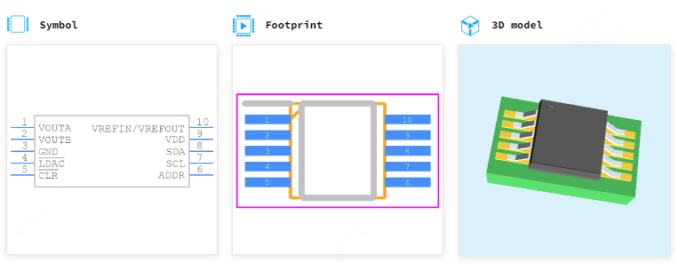 AD5667RBRMZ-2引脚图和PCB焊盘图