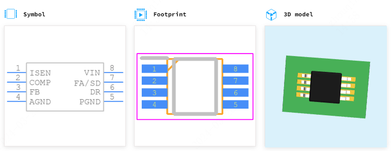LM3478引脚图和PCB焊盘图