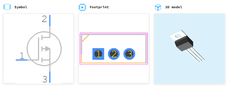 IRF9540NPBF引脚图和PCB焊盘图