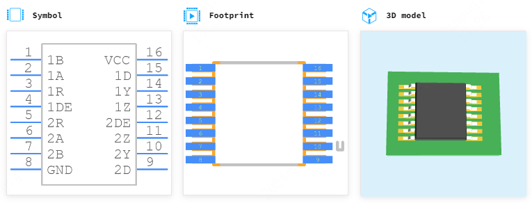SN65LVDM051PW引脚图和PCB焊盘图