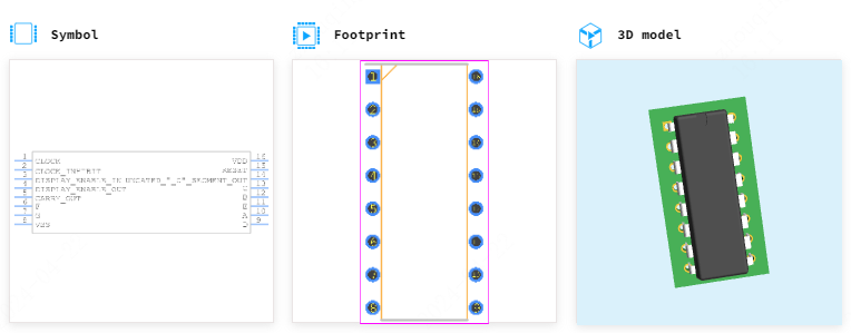 CD4026B引脚图和PCB焊盘图