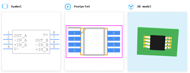 OPA1642AIDGKR引脚图和PCB焊盘图