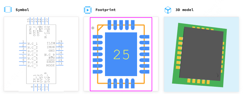 TPS26601RHFT引脚图和PCB焊盘图