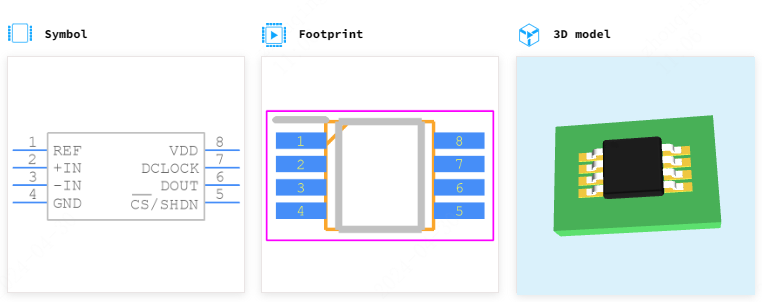 ADS8326IBDGKR引脚图和PCB焊盘图