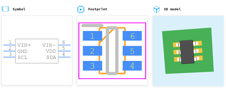 ADS1000A0IDBVT引脚图和PCB焊盘图