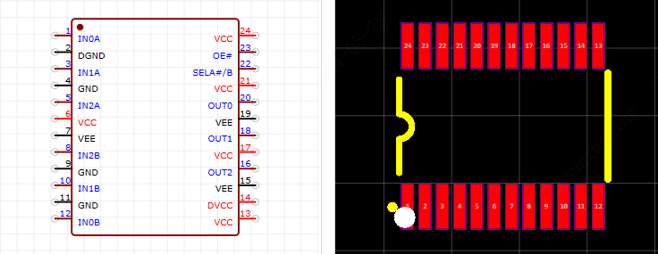 AD8185ARUZ引脚图和PCB焊盘图