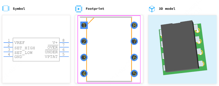 TMP01FPZ引脚图和PCB焊盘图