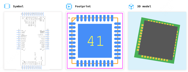 ADE7868AACPZ引脚图和PCB焊盘图