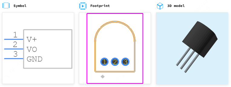 AD22100STZ引脚图和PCB焊盘图