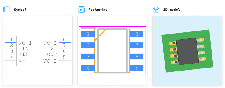 OP777ARZ引脚图和PCB焊盘图