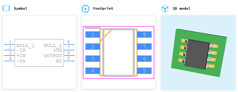 AD817ARZ引脚图和PCB焊盘图