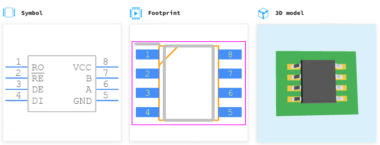 ADR443ARMZ引脚图和PCB焊盘图