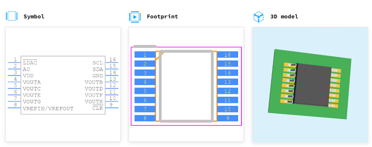 AD5669RBRUZ-2引脚图和PCB焊盘图
