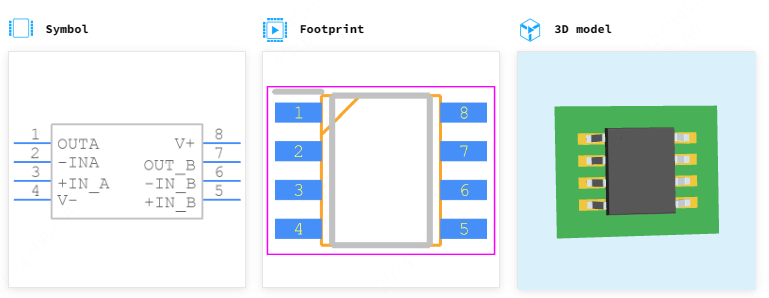 AD8512BRZ引脚图和PCB焊盘图
