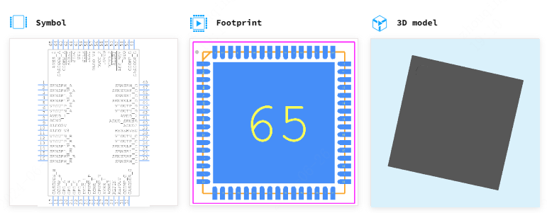 AD74412RBCPZ引脚图和PCB焊盘图