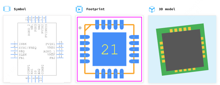 ADP5071ACPZ-R7引脚图和PCB焊盘图