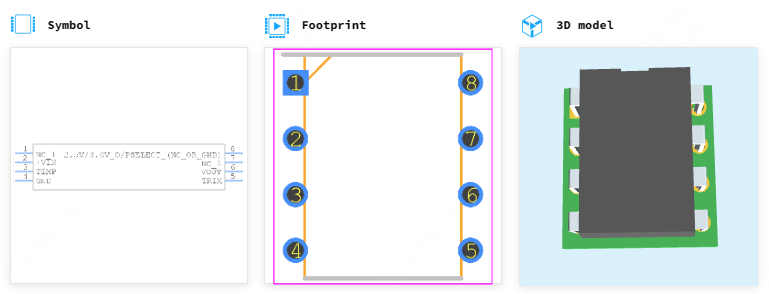 AD780ANZ引脚图和PCB焊盘图
