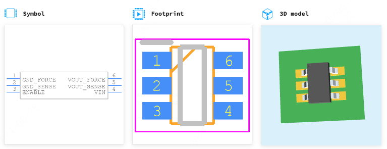 ADR3412ARJZ-R7引脚图和PCB焊盘图