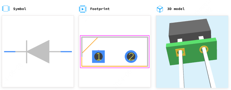 STPS8H100D引脚图和PCB焊盘图