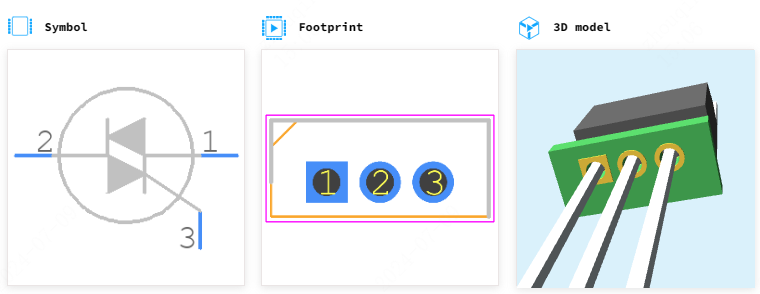 BTB08引脚图和PCB焊盘图