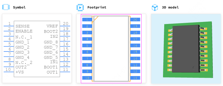 L6201013TR引脚图和PCB焊盘图