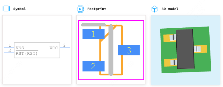STM810RWX6F引脚图和PCB焊盘图