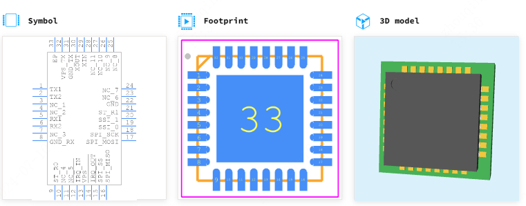 ST25R95-VMD5T引脚图和PCB焊盘图