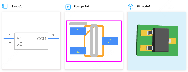 BAT54SWFILM引脚图和PCB焊盘图
