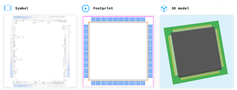 STM32F412ZGT6引脚图和PCB焊盘图