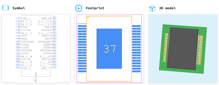 L6226PDTR引脚图和PCB焊盘图