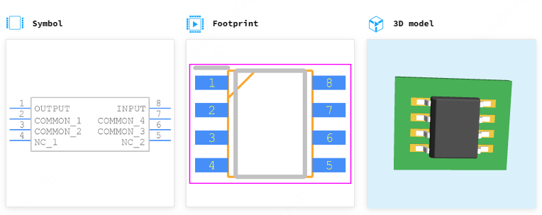 UA78L15ACDR引脚图和PCB焊盘图
