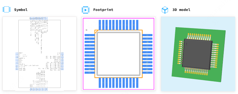 STM8S105C4T6引脚图和PCB焊盘图