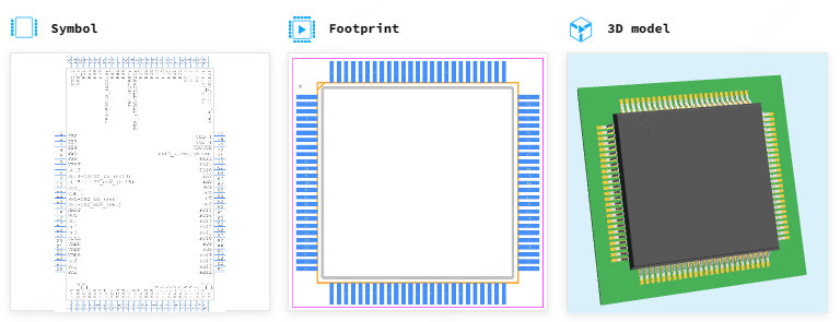 STM32L452VET6引脚图和PCB焊盘图
