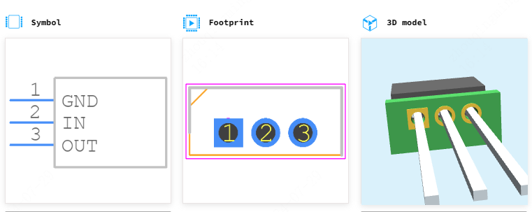L7912CV-DG引脚图和PCB焊盘图