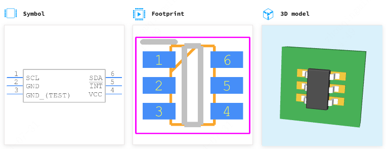 TMAG5273A2QDBVR引脚图和PCB焊盘图