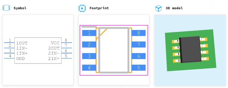TL022CDR引脚图和PCB焊盘图