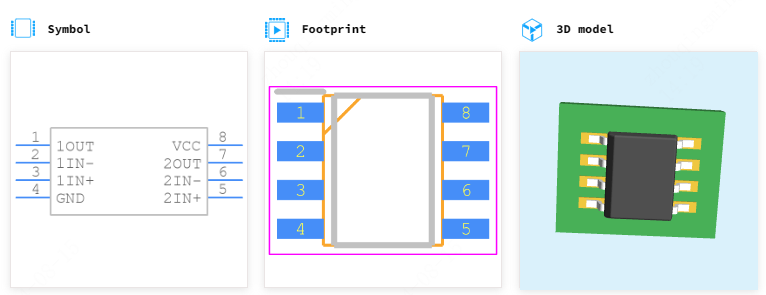 TLV274CDR引脚图和PCB焊盘图