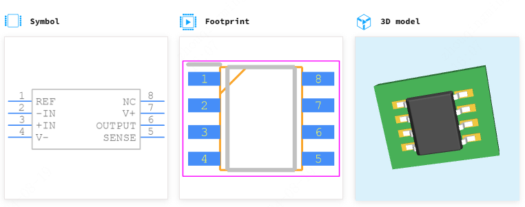 INA137UA引脚图和PCB焊盘图