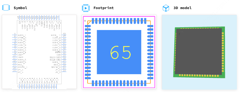 AD9637BCPZ-80引脚图和PCB焊盘图