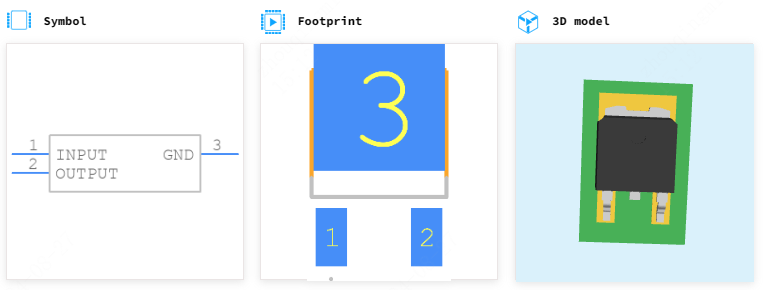 LD29150DT33R引脚图和PCB焊盘图