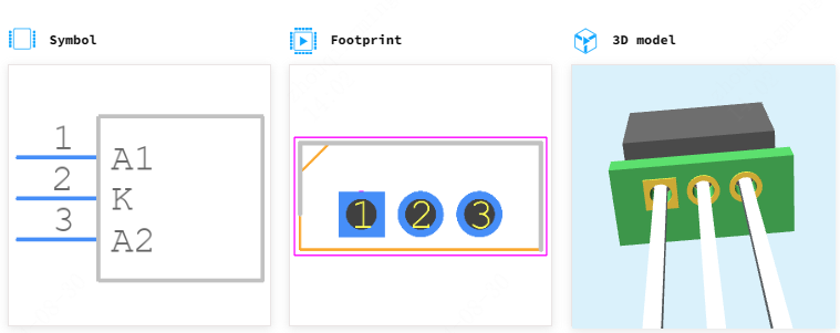 STPS20S100CT引脚图和PCB焊盘图