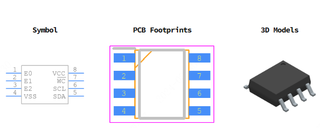 M24C01-WMN6TP引脚图和PCB焊盘图