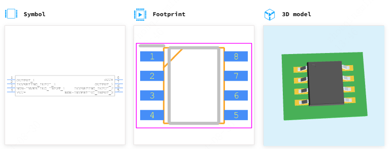 TS393IDT引脚图和PCB焊盘图