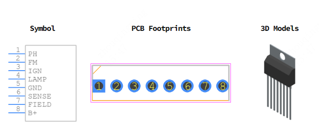 L9916B引脚图和PCB焊盘图