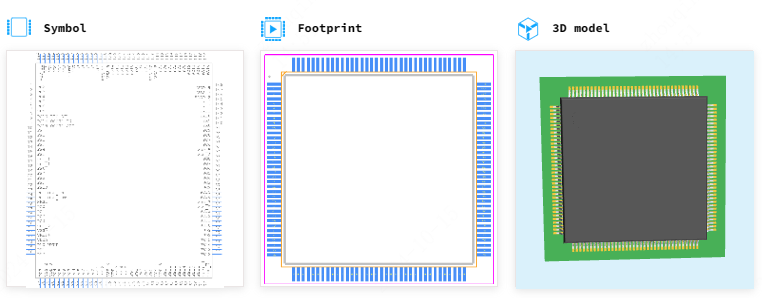 STM32F207ZGT6引脚图和PCB焊盘图